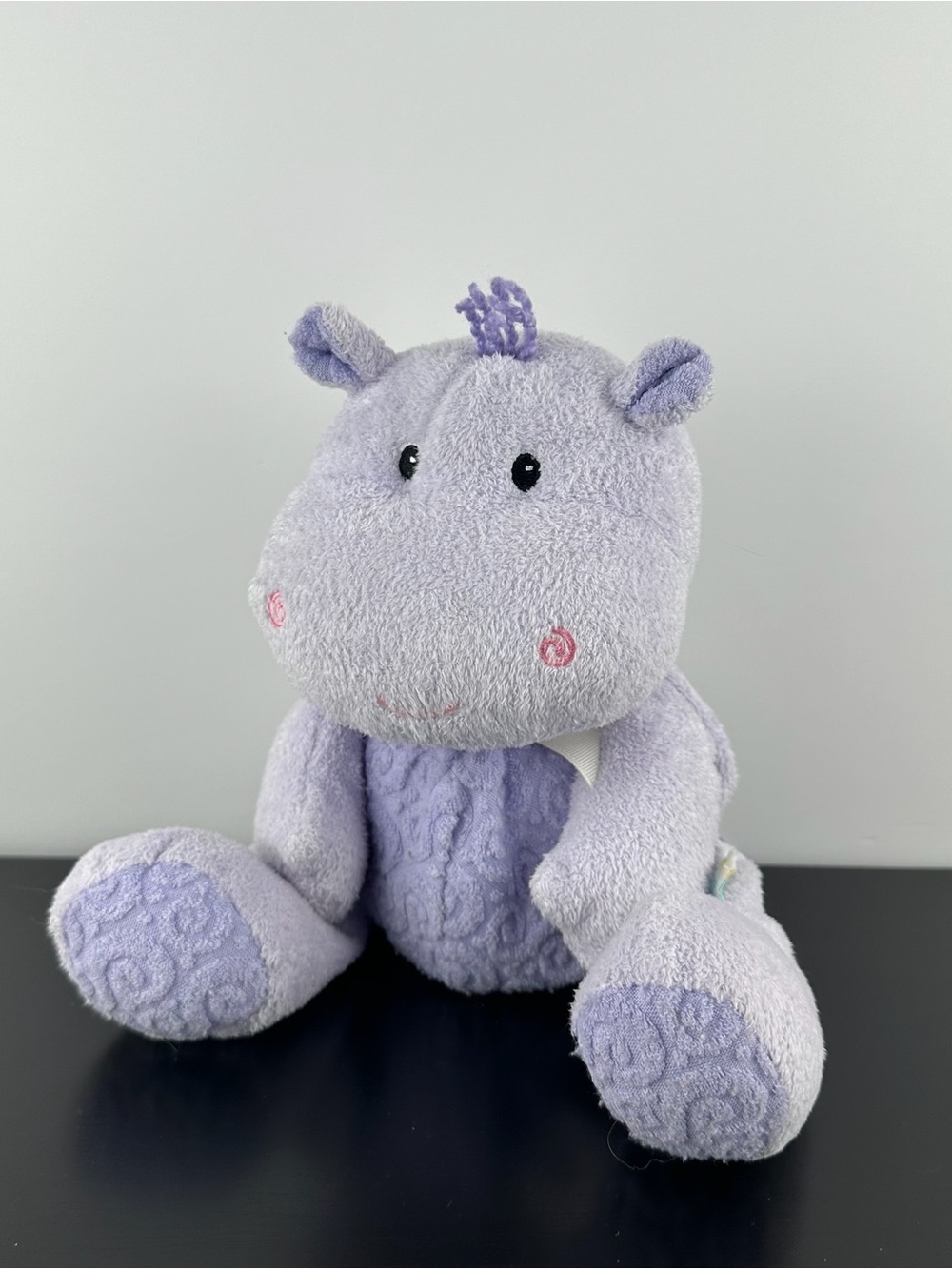 Eden RARE Sherberts Purple Hippo 11” Sherbets Hippopotamus Plush Rattle Inside